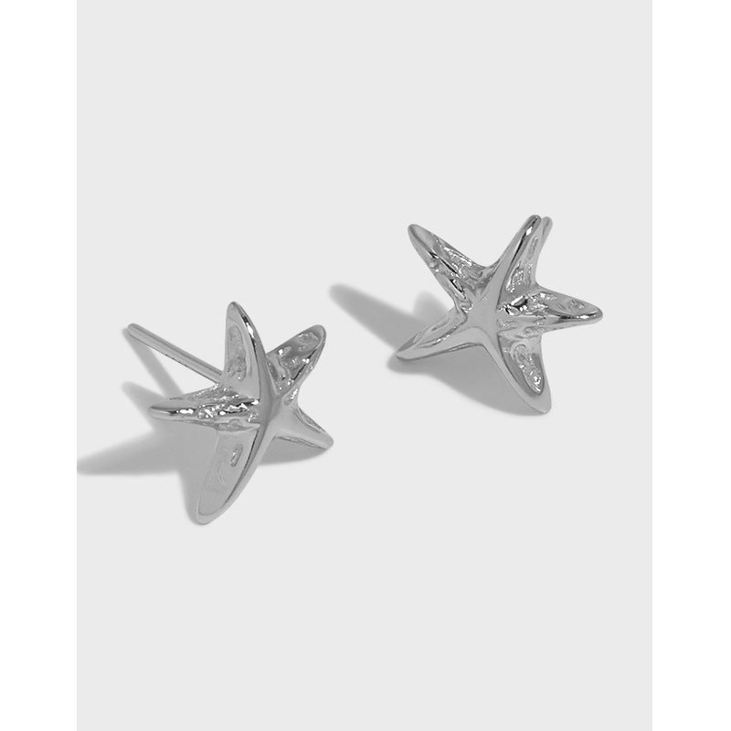 925 Silver Starfish Earrings