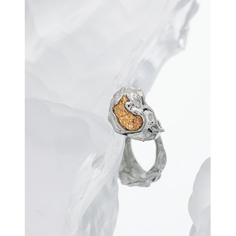 925 Sterling Silver Golden Lake Ring