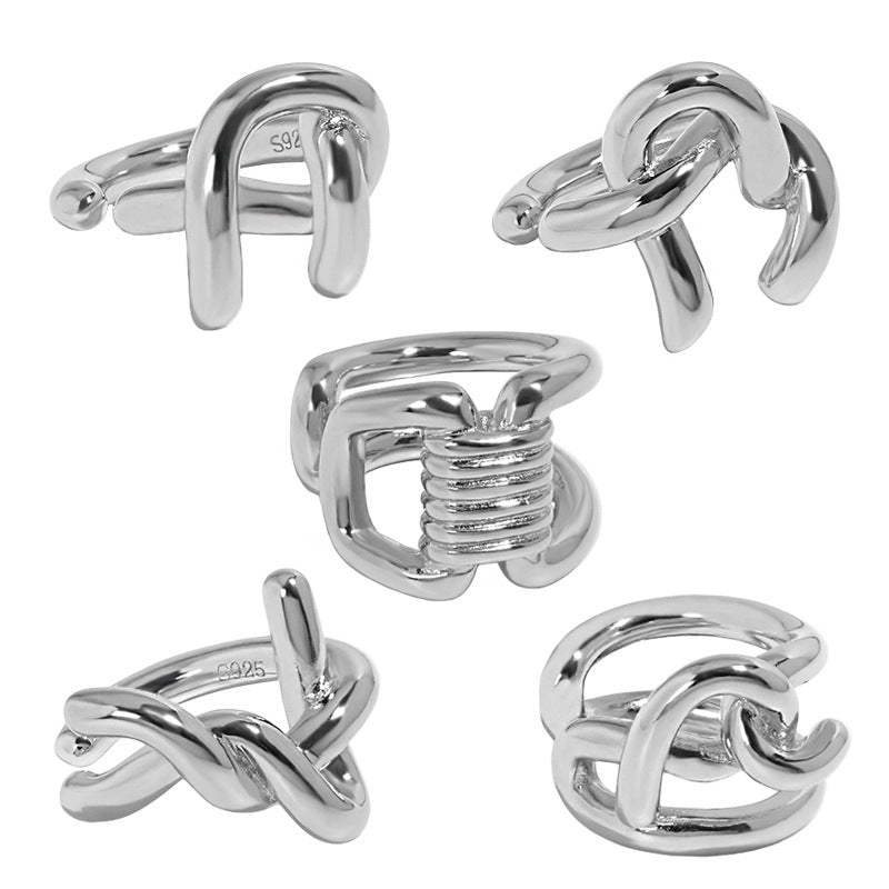 925 Silver Non-Pierced Ear Cuffs (Single)