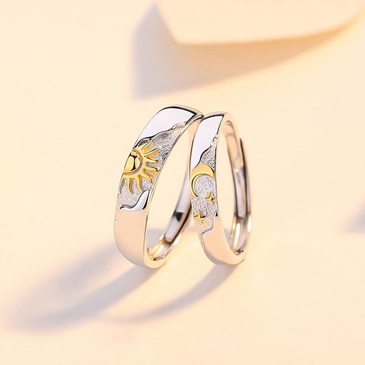 925 Silver Sun Moon and Stars Rings