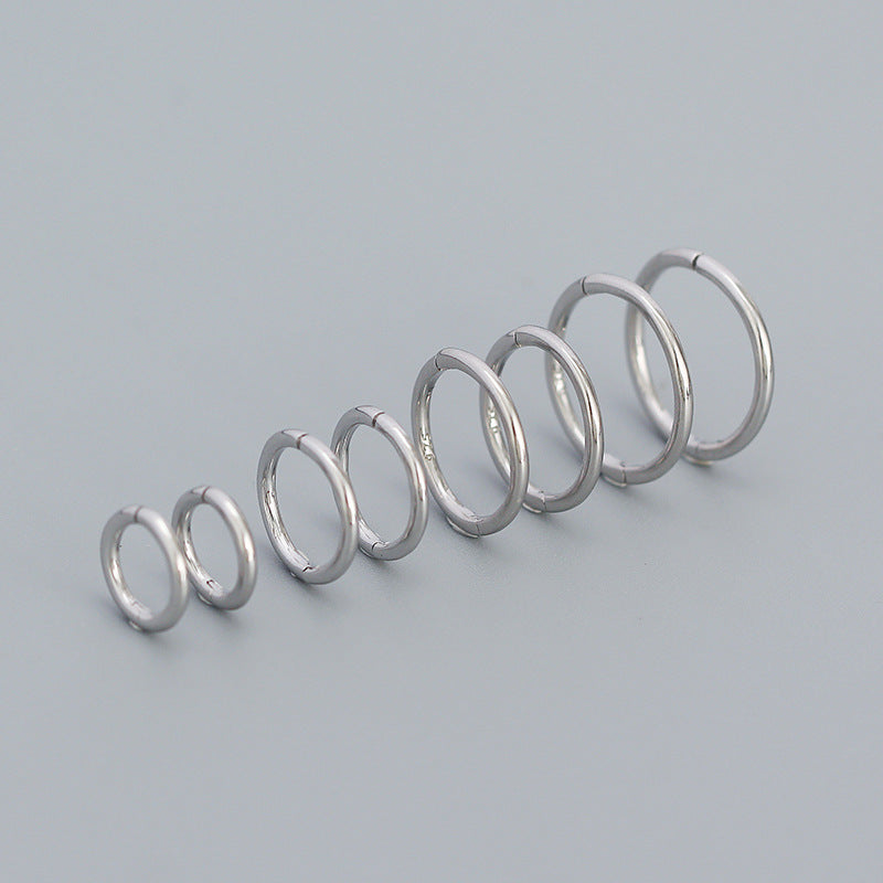 925 Silver Minimalist Hoop Earrings