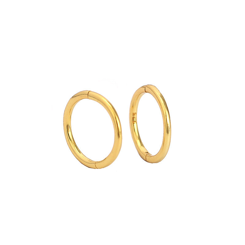 925 Silver Minimalist Hoop Earrings