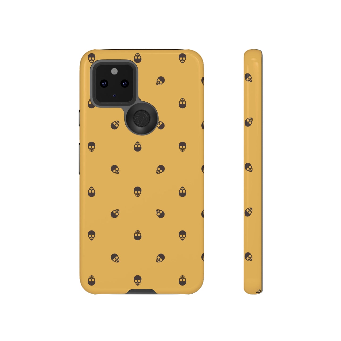 Tough Cases for Iphone, Samsung, Pixel - Dark Oak Skulls Pattern on Honeycomb