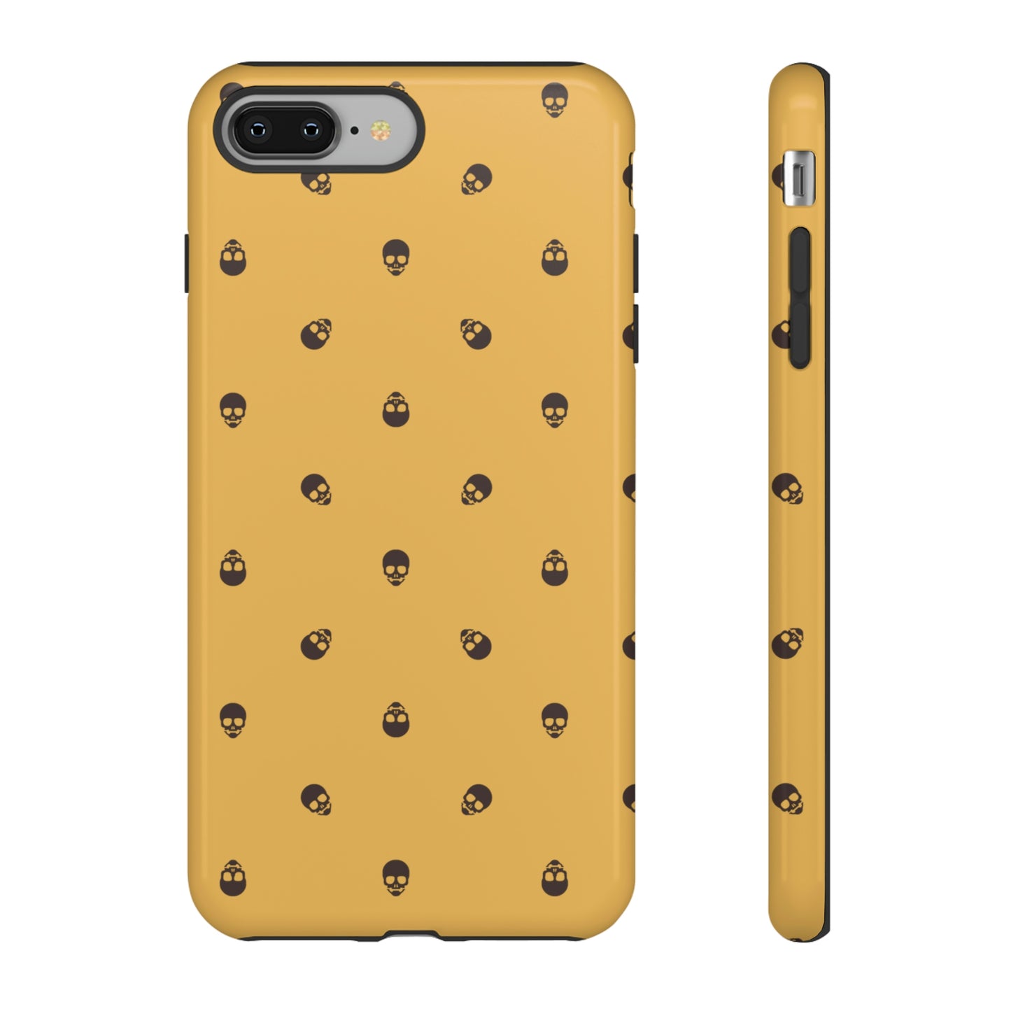 Tough Cases for Iphone, Samsung, Pixel - Dark Oak Skulls Pattern on Honeycomb