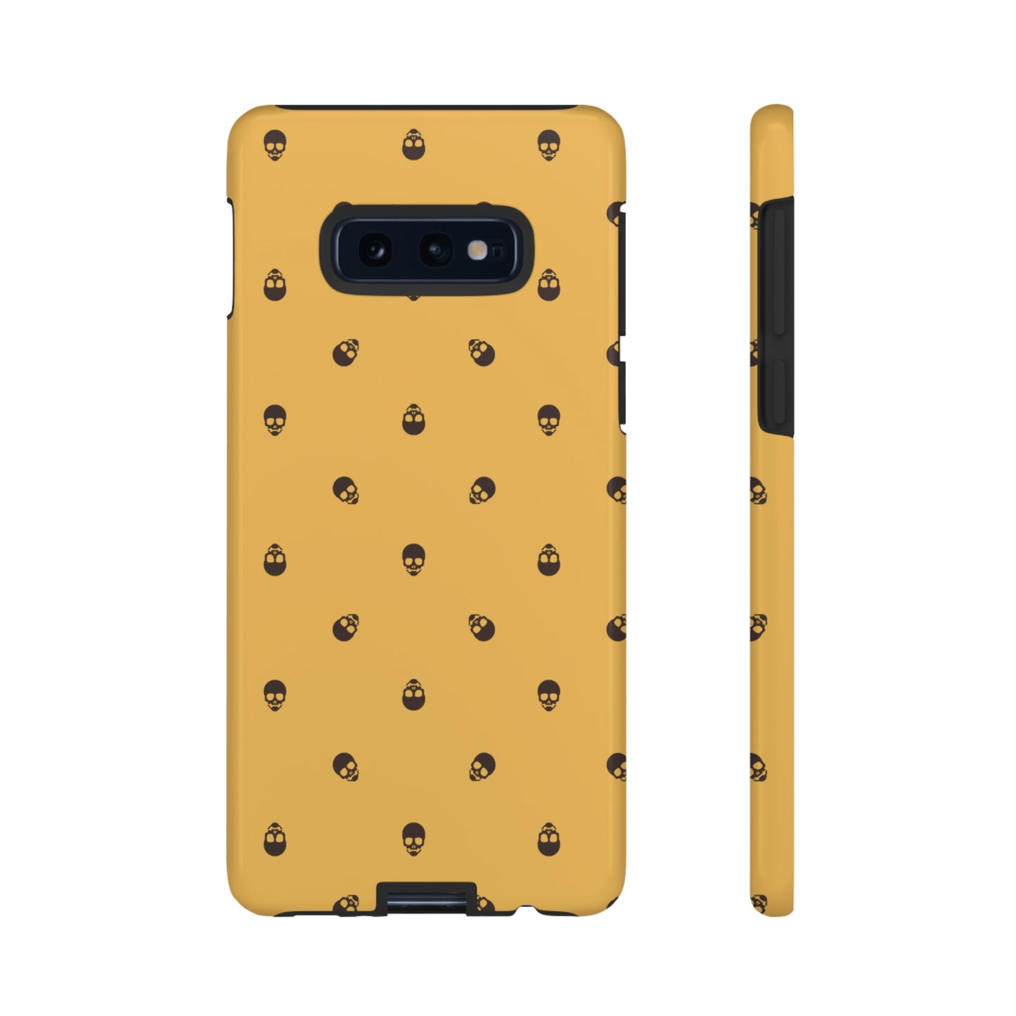 Tough Cases for Iphone, Samsung, Pixel - Dark Oak Skulls Pattern on Honeycomb