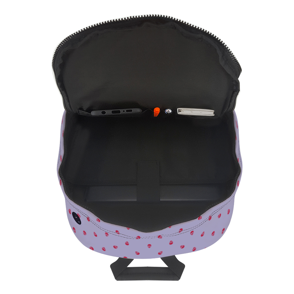 Backpack in Digital Lavender with Viva Magenta Skull Pattern