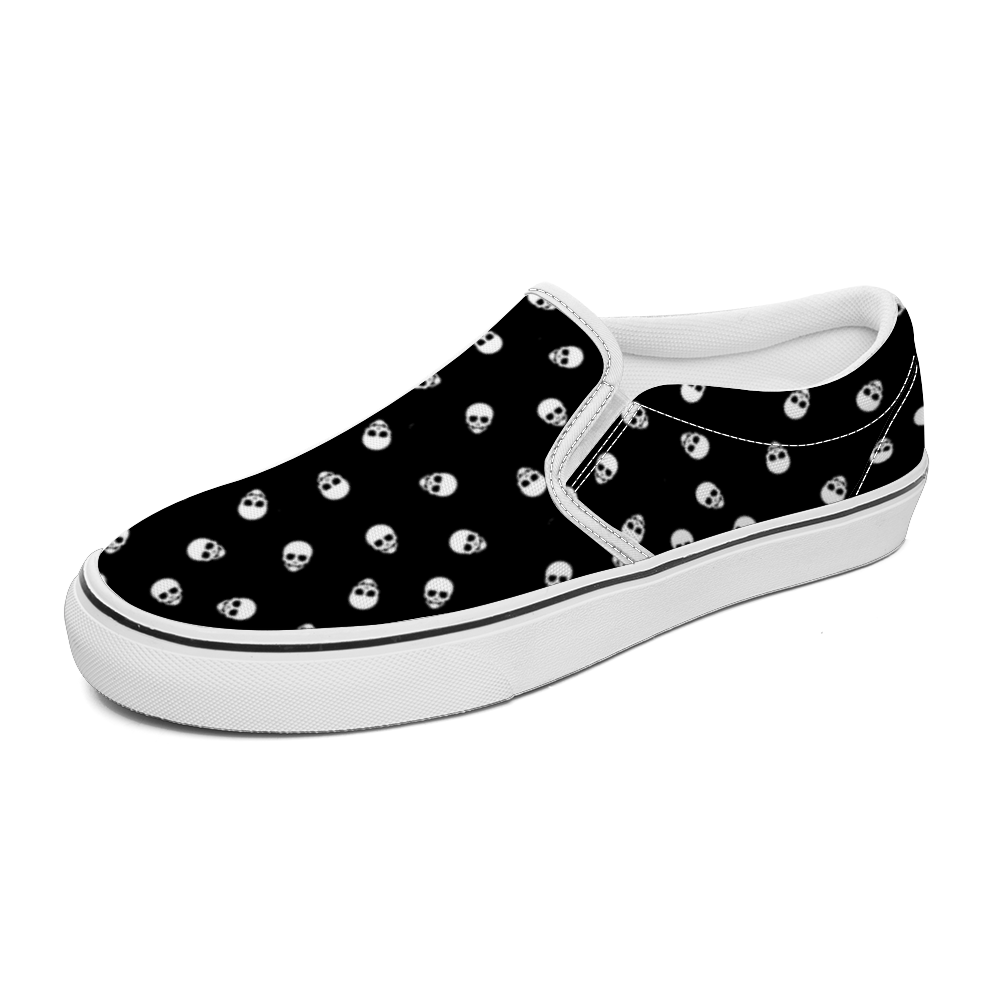 Skulls Slip-On Canvas Sneakers