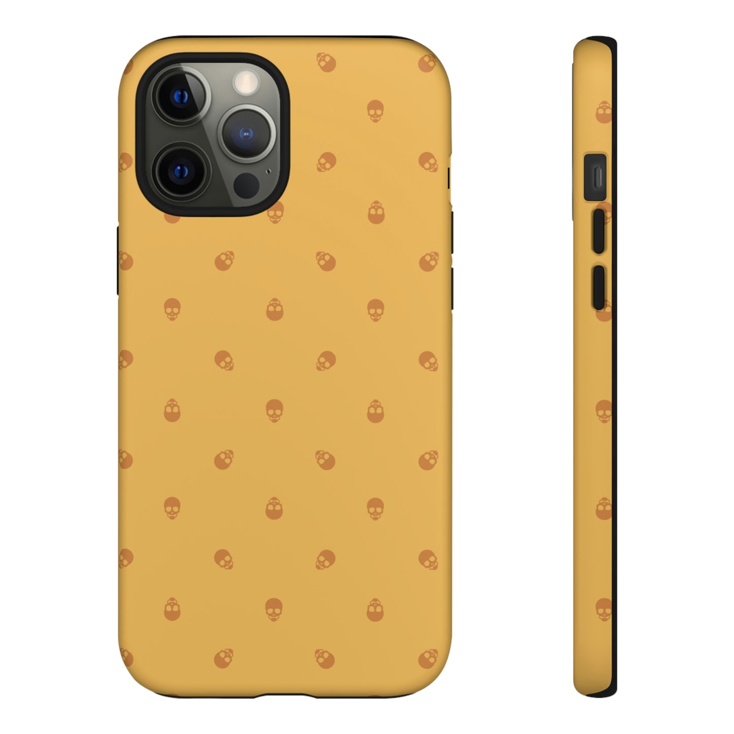 Tough Cases for Iphone, Samsung, Pixel - Sundial Skulls Pattern on Honeycomb