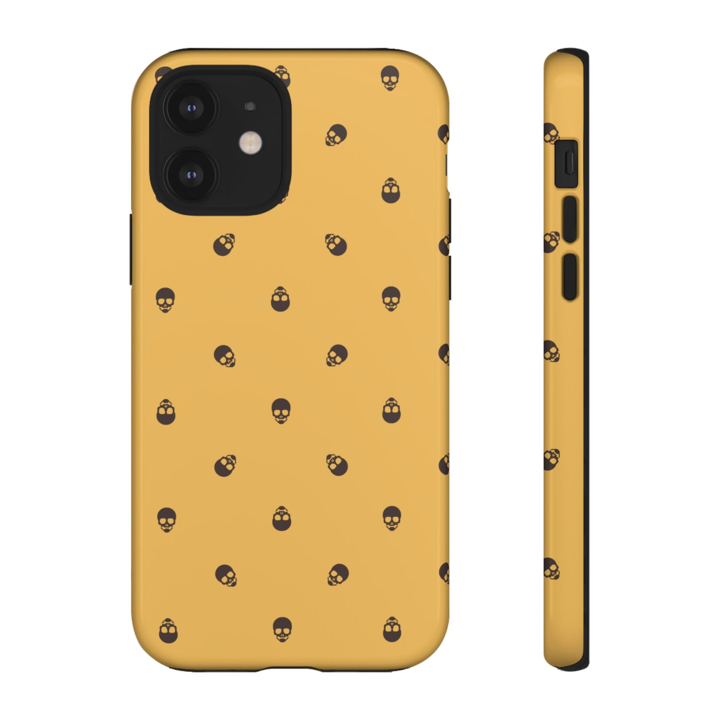 Tough Cases for Iphone, Samsung, Pixel - Dark Oak Skulls Pattern on Honeycomb