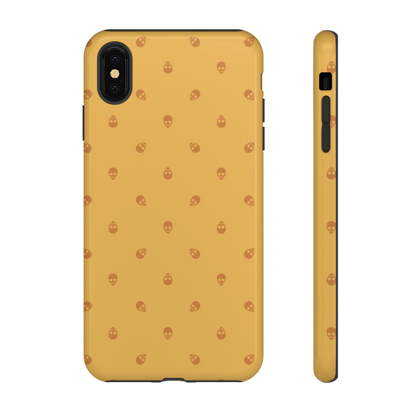 Tough Cases for Iphone, Samsung, Pixel - Sundial Skulls Pattern on Honeycomb