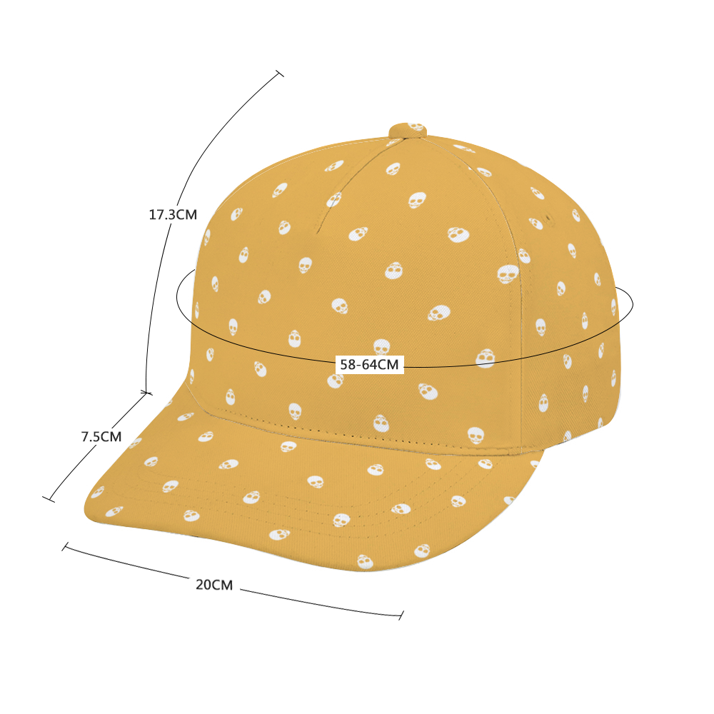 Honeycomb with White Skulls Baseball Cap