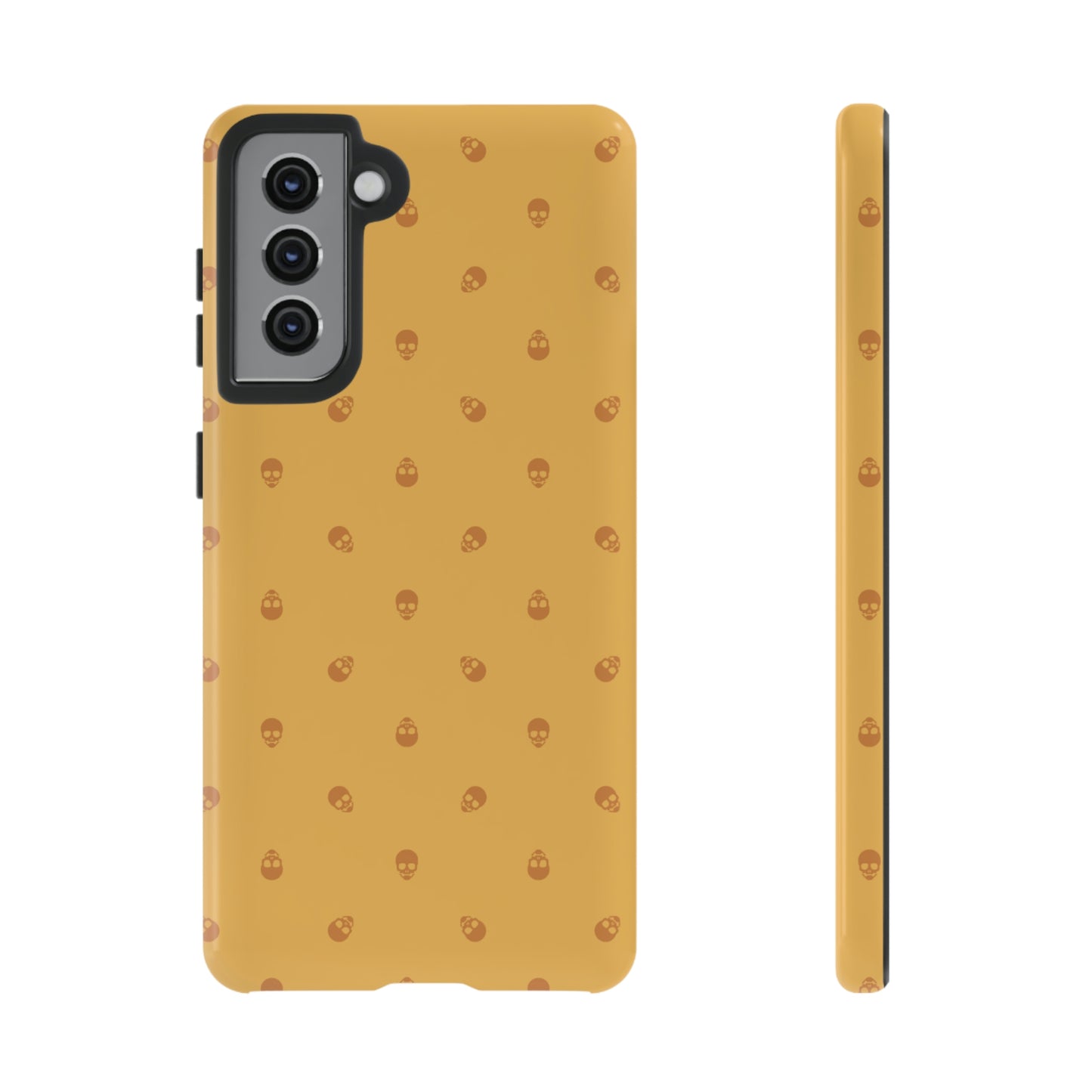 Tough Cases for Iphone, Samsung, Pixel - Sundial Skulls Pattern on Honeycomb