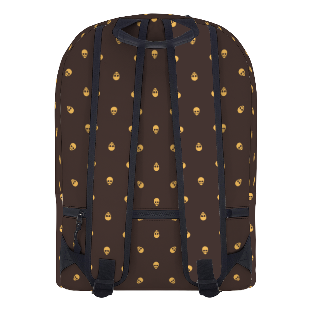 Backpack in Dark Oak with Honeycomb Skull Pattern