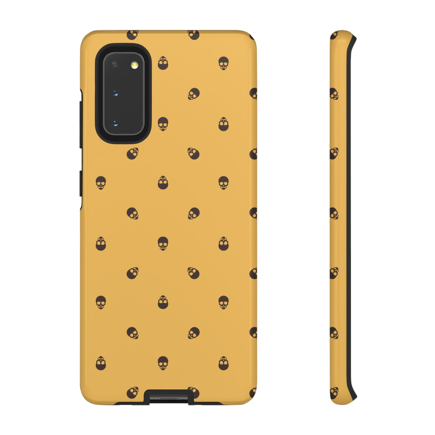 Tough Cases for Iphone, Samsung, Pixel - Dark Oak Skulls Pattern on Honeycomb