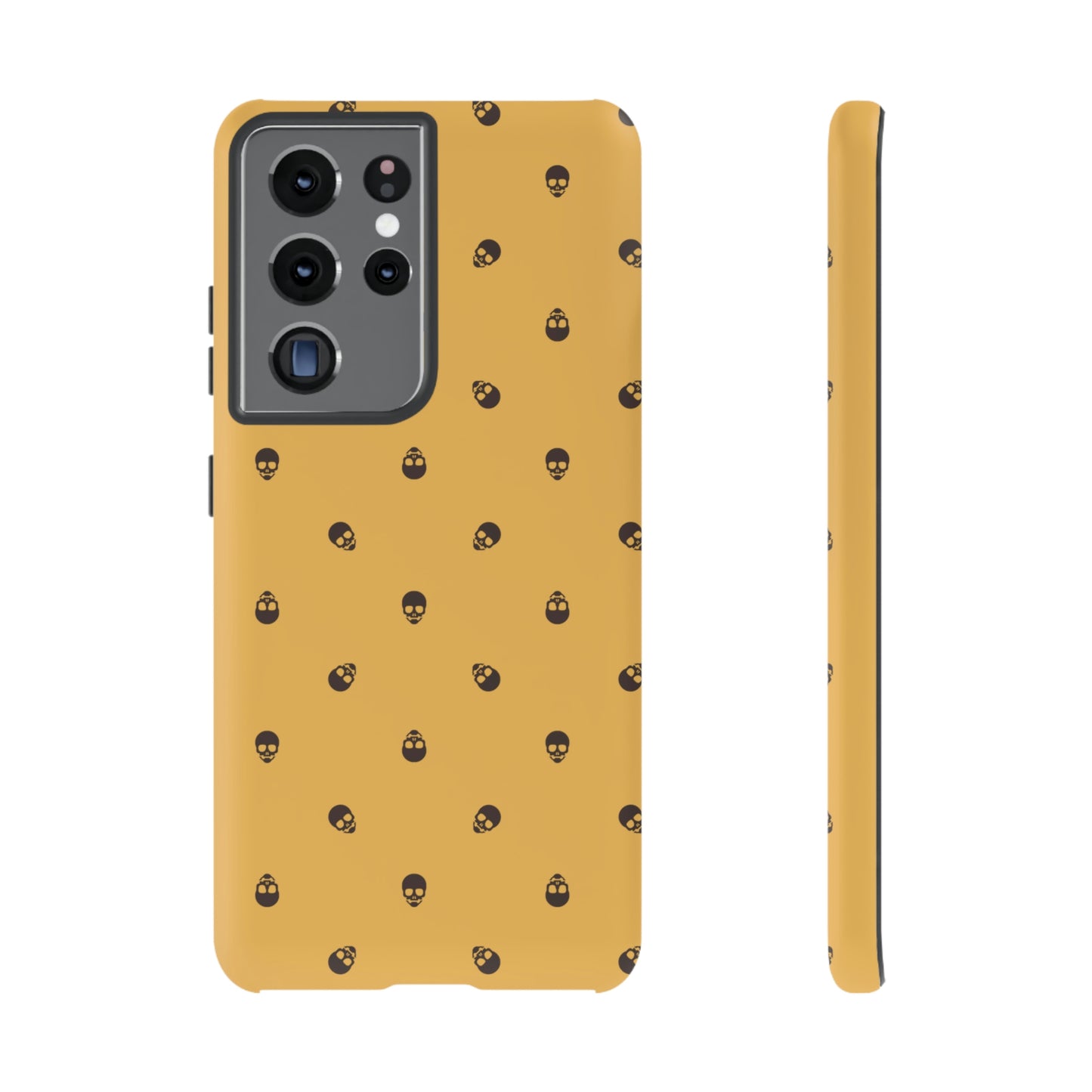 Tough Cases for Iphone, Samsung, Pixel - Dark Oak Skulls Pattern on Honeycomb