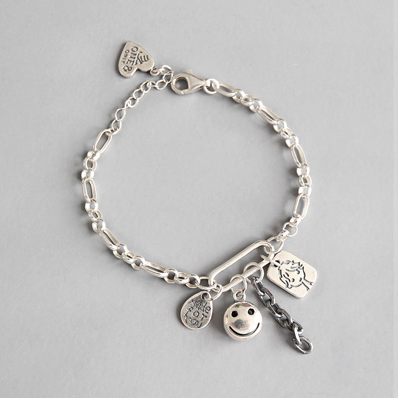 925 Silver Charm Chain Bracelet