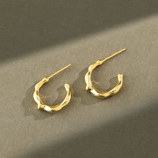 925 Sterling Silver Arc Earrings