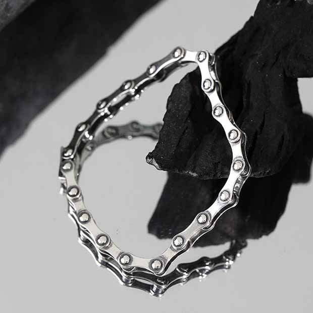 925 Silver Bike Chain Bracelet