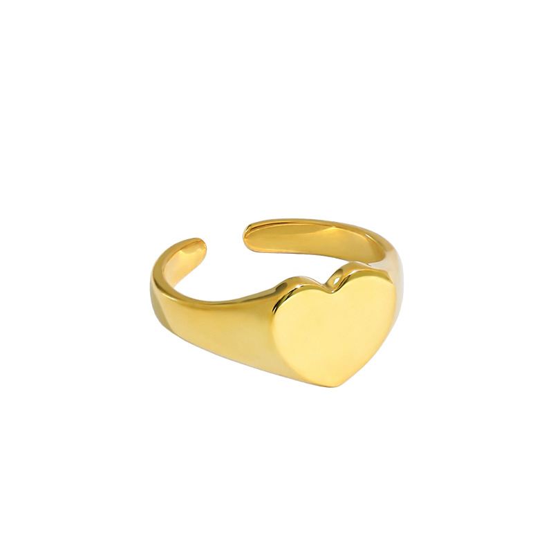 925 Silver Solid Heart Ring