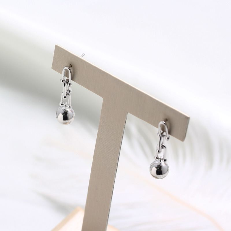 925 Silver Ball & Chain Earrings