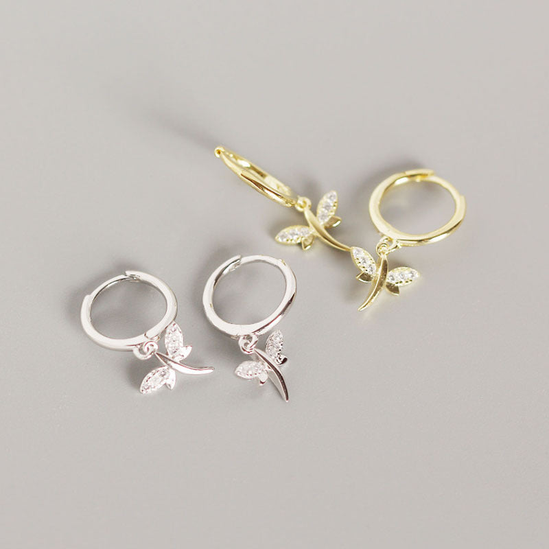 925 Silver Dragonfly Earrings