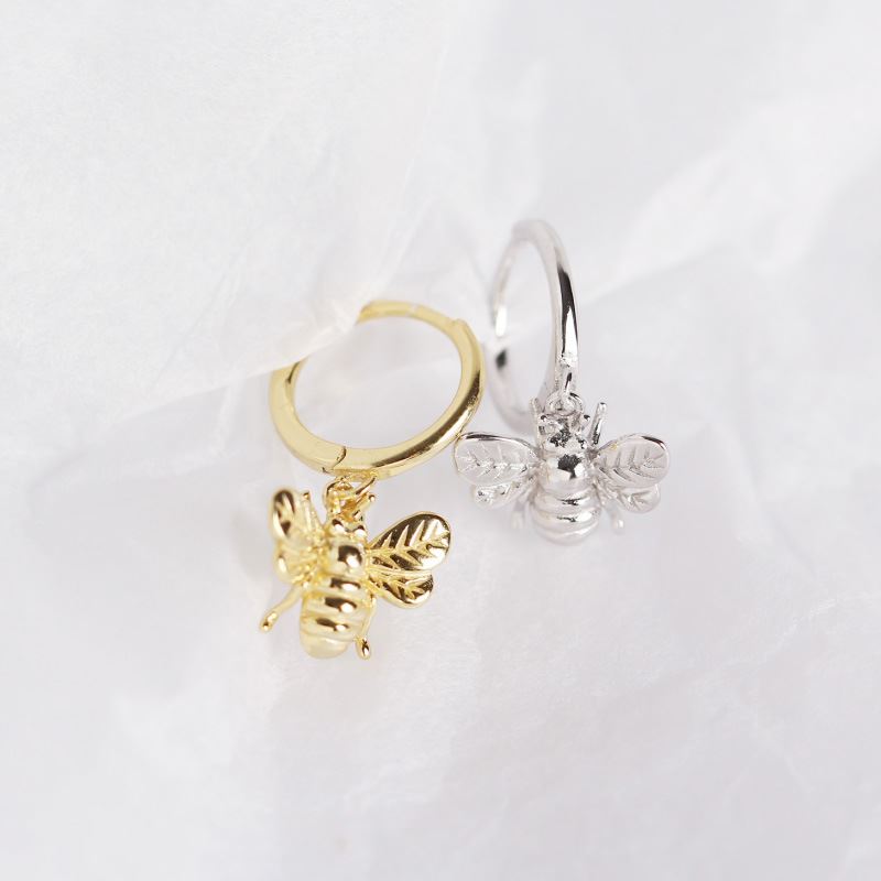 925 Silver Honey Bee Earrings