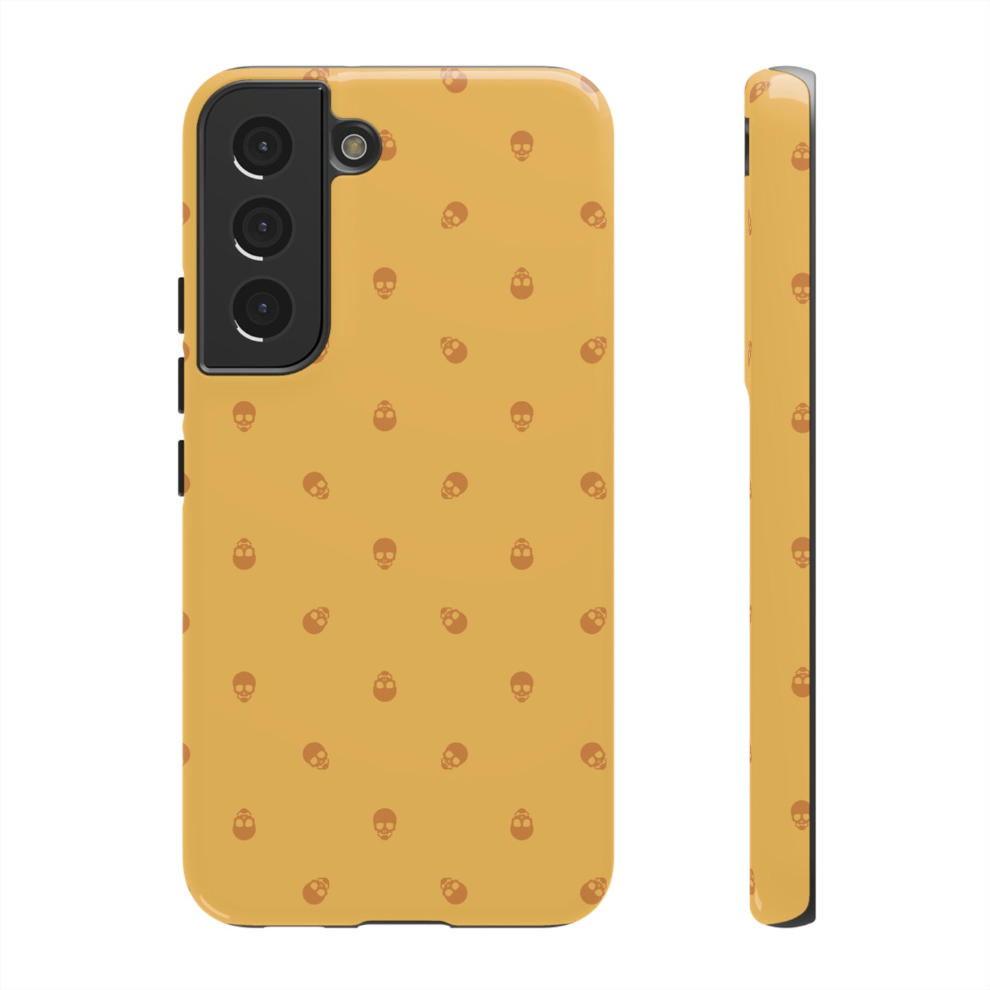 Tough Cases for Iphone, Samsung, Pixel - Sundial Skulls Pattern on Honeycomb