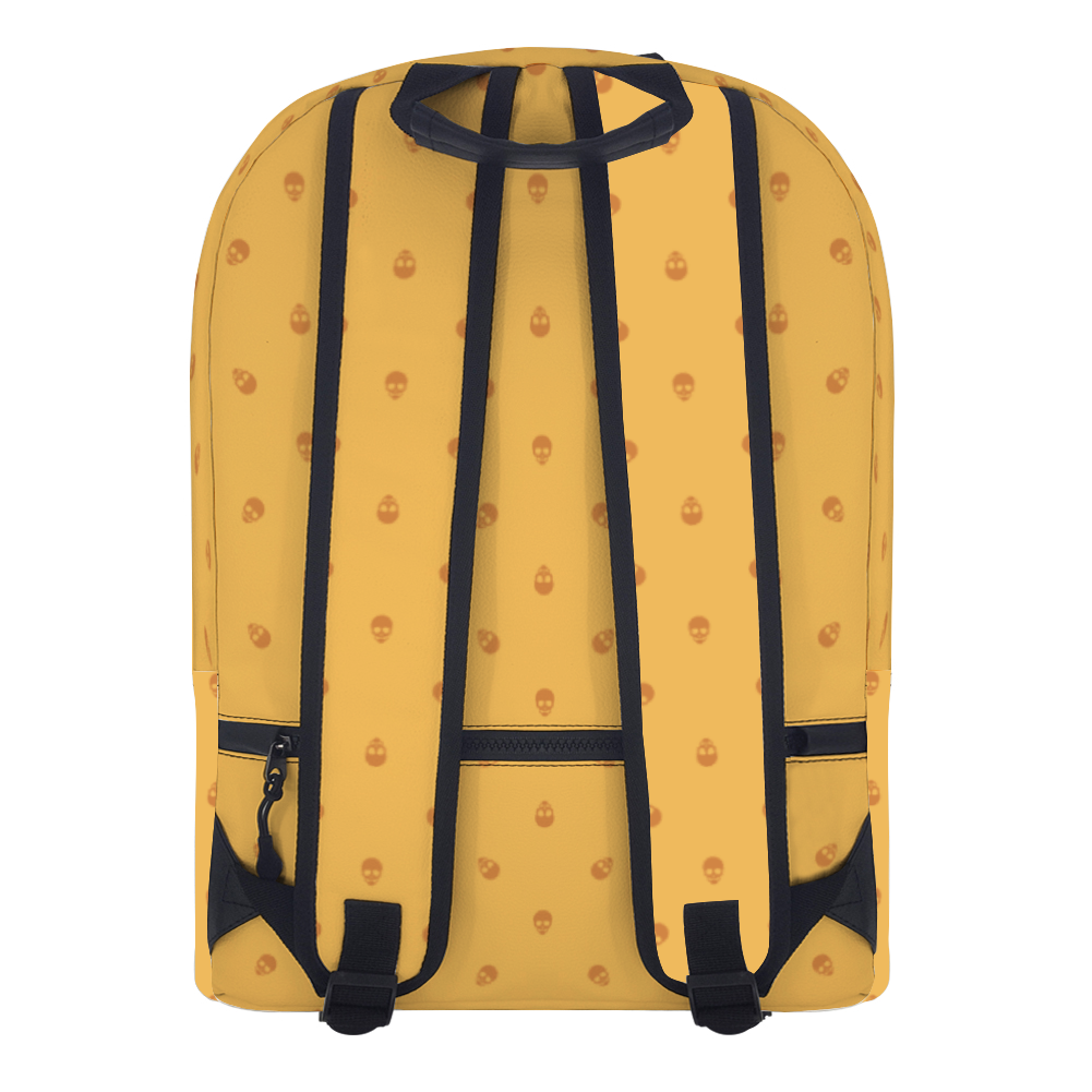 Backpack in Honeycomb with Sundial Skull Pattern