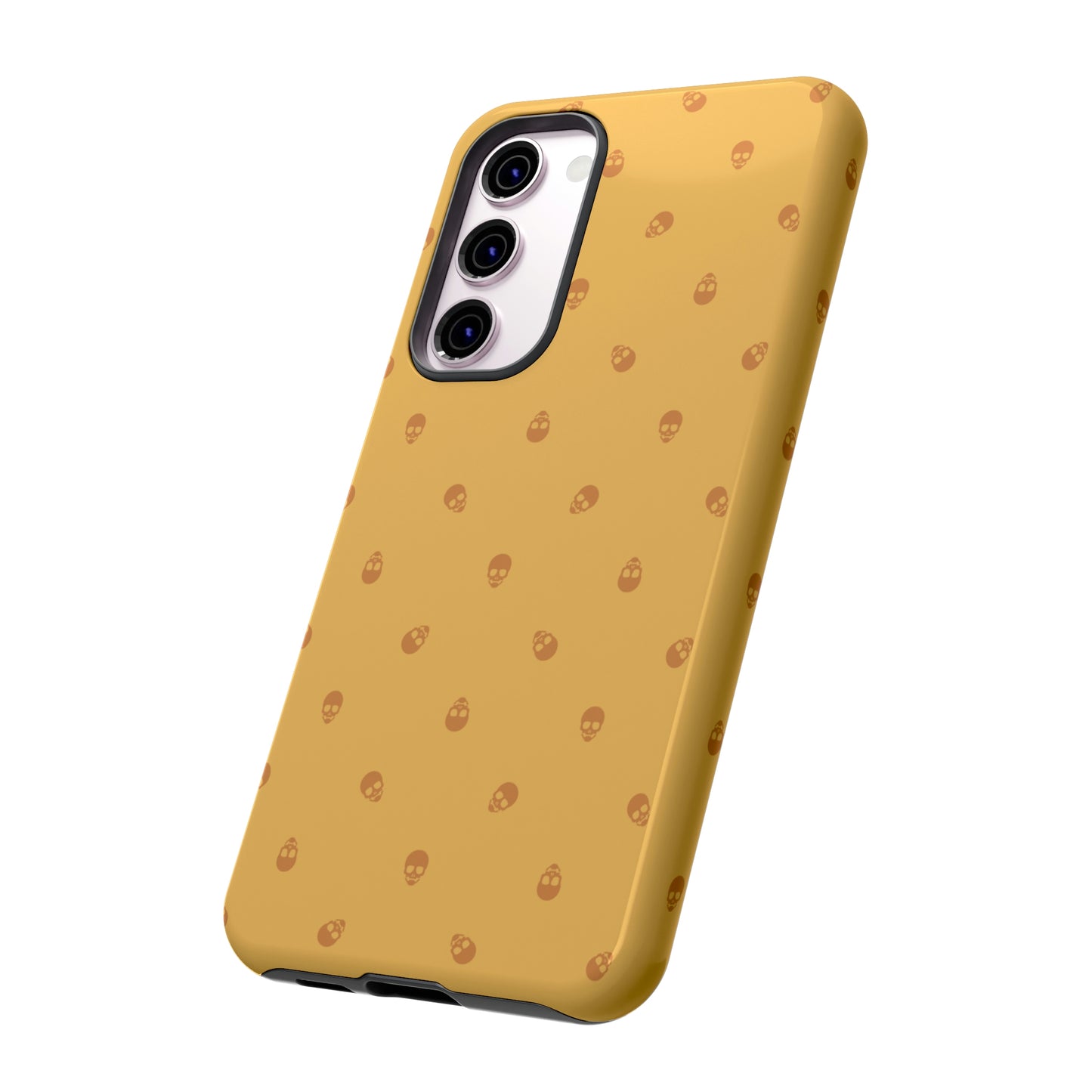 Tough Cases for Iphone, Samsung, Pixel - Sundial Skulls Pattern on Honeycomb