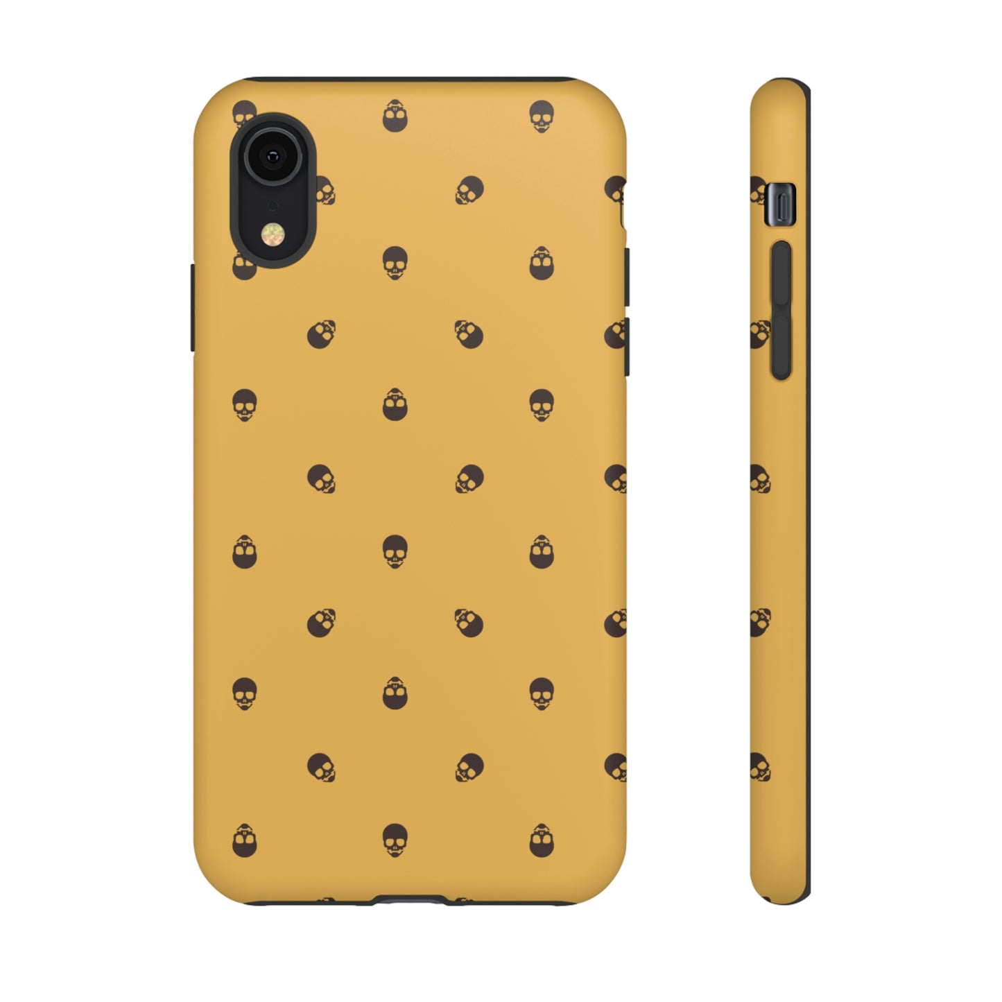 Tough Cases for Iphone, Samsung, Pixel - Dark Oak Skulls Pattern on Honeycomb