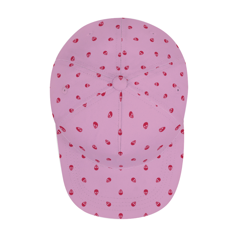 Fondant Pink with Viva Magenta Skulls Baseball Cap