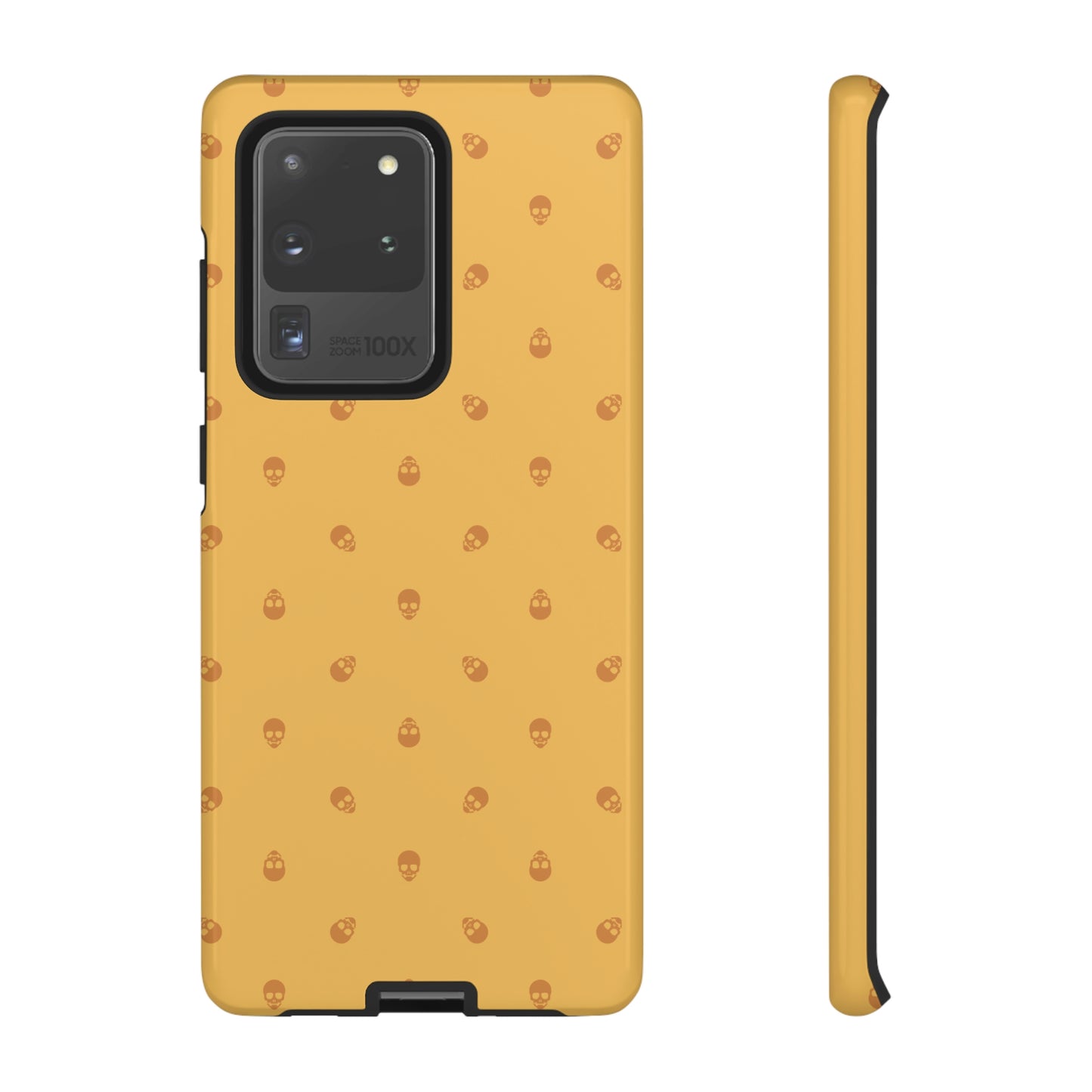 Tough Cases for Iphone, Samsung, Pixel - Sundial Skulls Pattern on Honeycomb