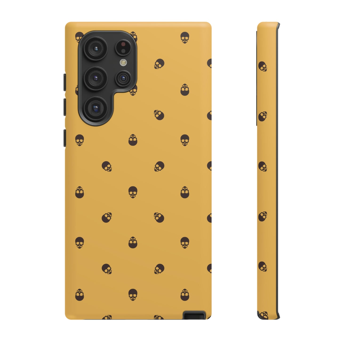 Tough Cases for Iphone, Samsung, Pixel - Dark Oak Skulls Pattern on Honeycomb