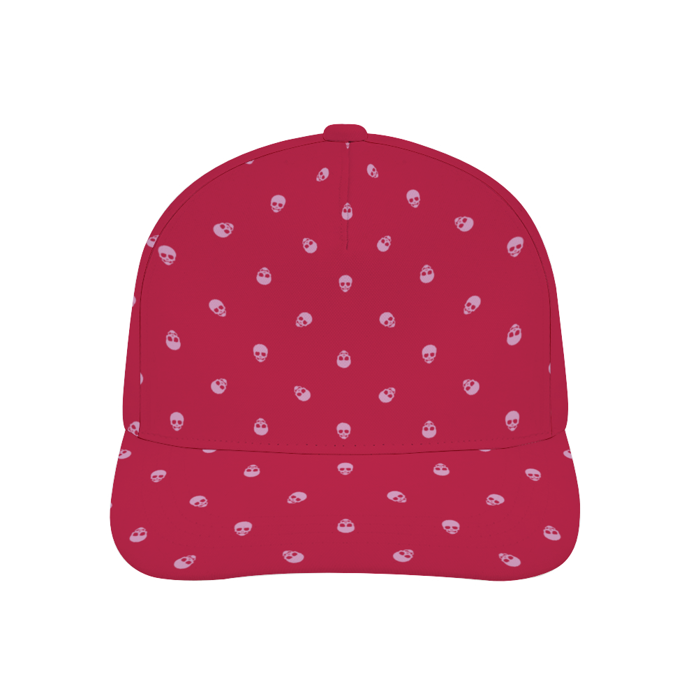 Viva Magenta with Fondant Pink Skulls Baseball Cap