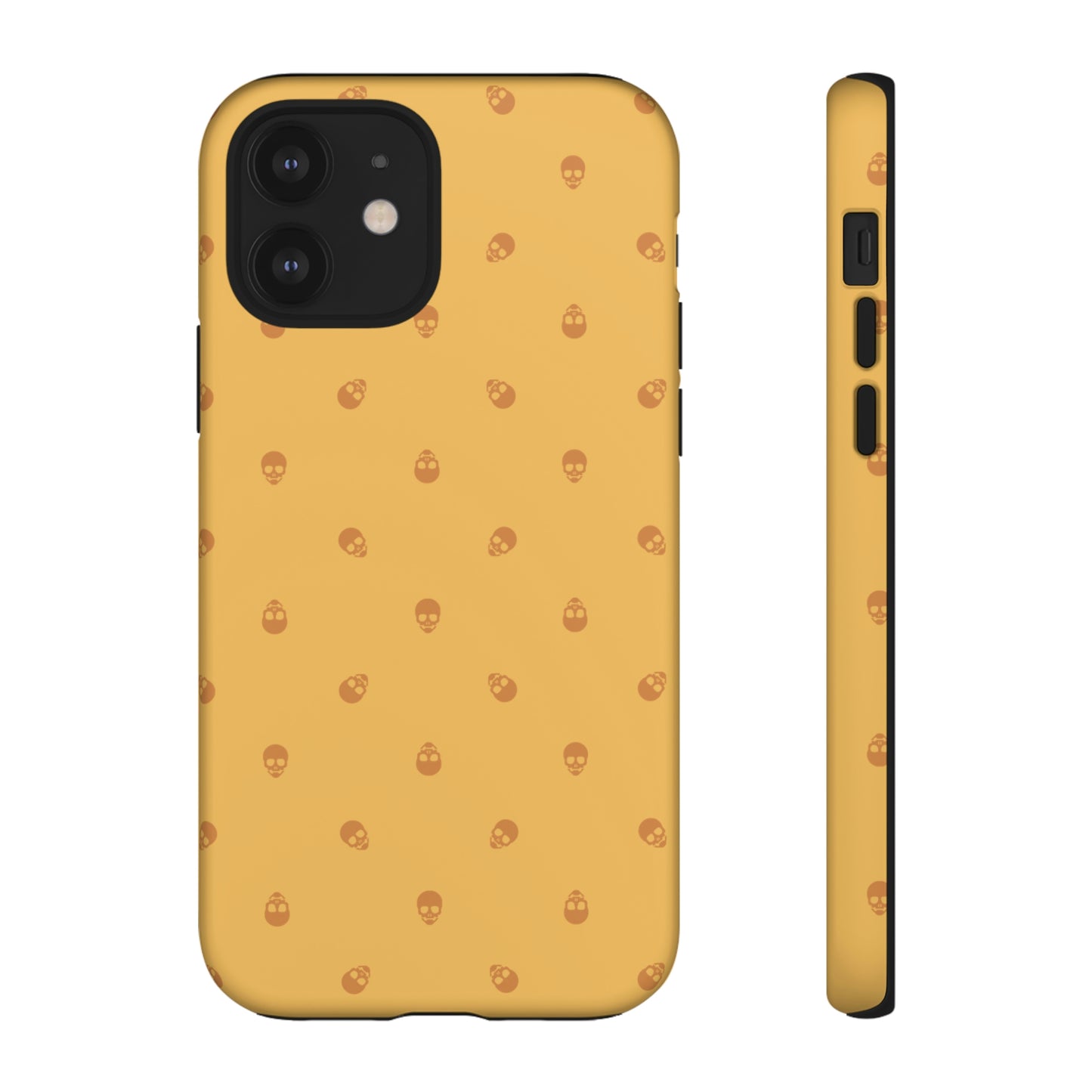 Tough Cases for Iphone, Samsung, Pixel - Sundial Skulls Pattern on Honeycomb