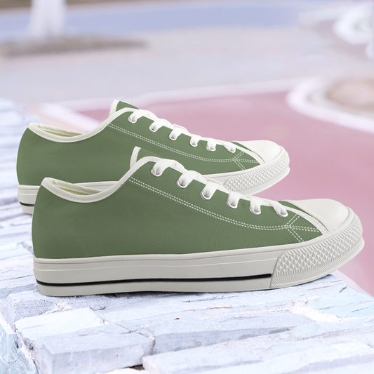 Low Top Sneakers in Jade Green