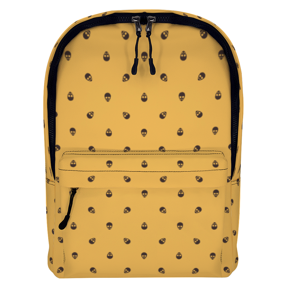 Backpack in Honeycomb with Dark Oak Skull Pattern