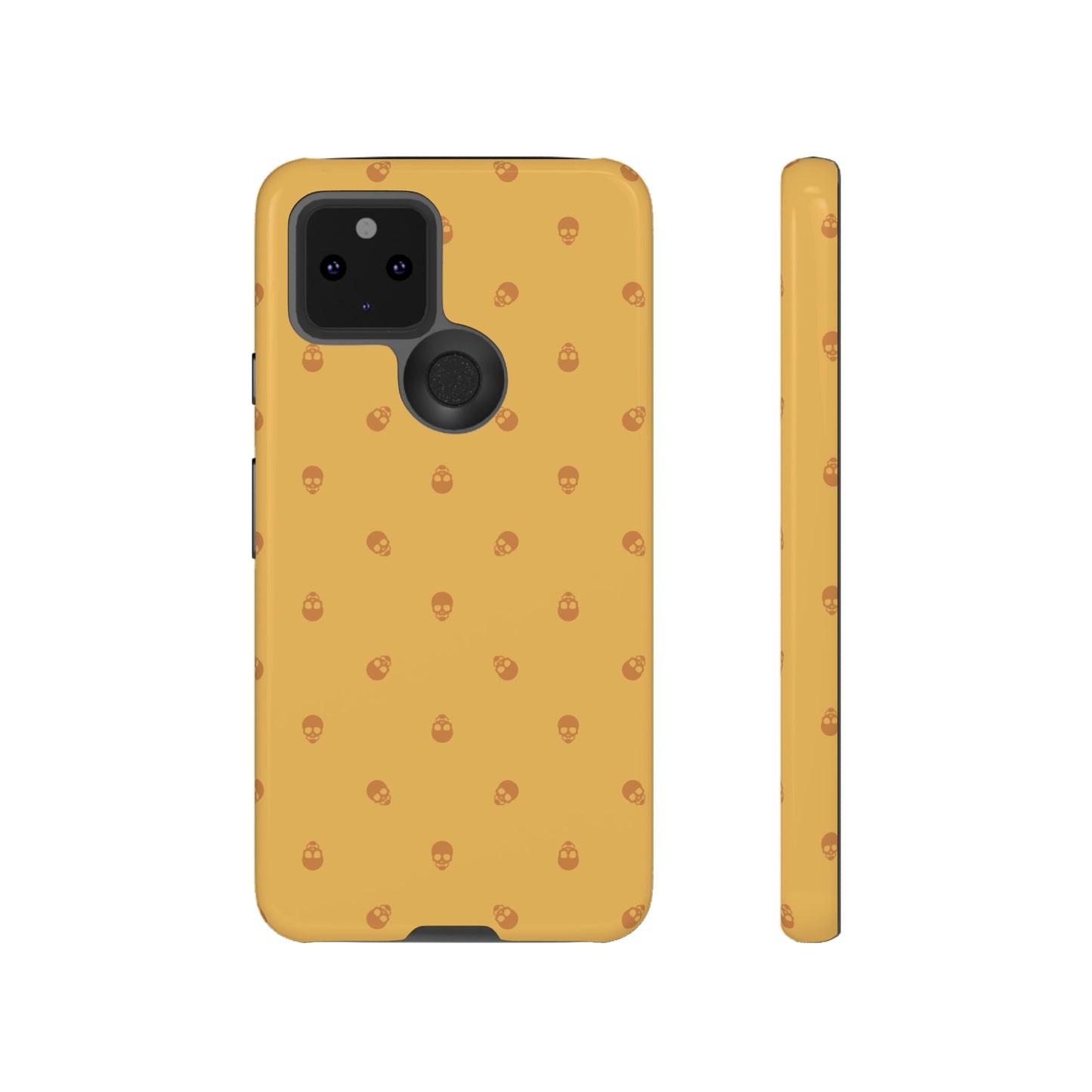 Tough Cases for Iphone, Samsung, Pixel - Sundial Skulls Pattern on Honeycomb