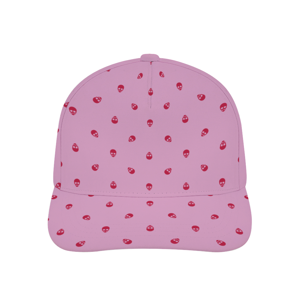 Fondant Pink with Viva Magenta Skulls Baseball Cap