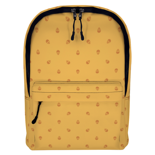 Backpack in Honeycomb with Sundial Skull Pattern