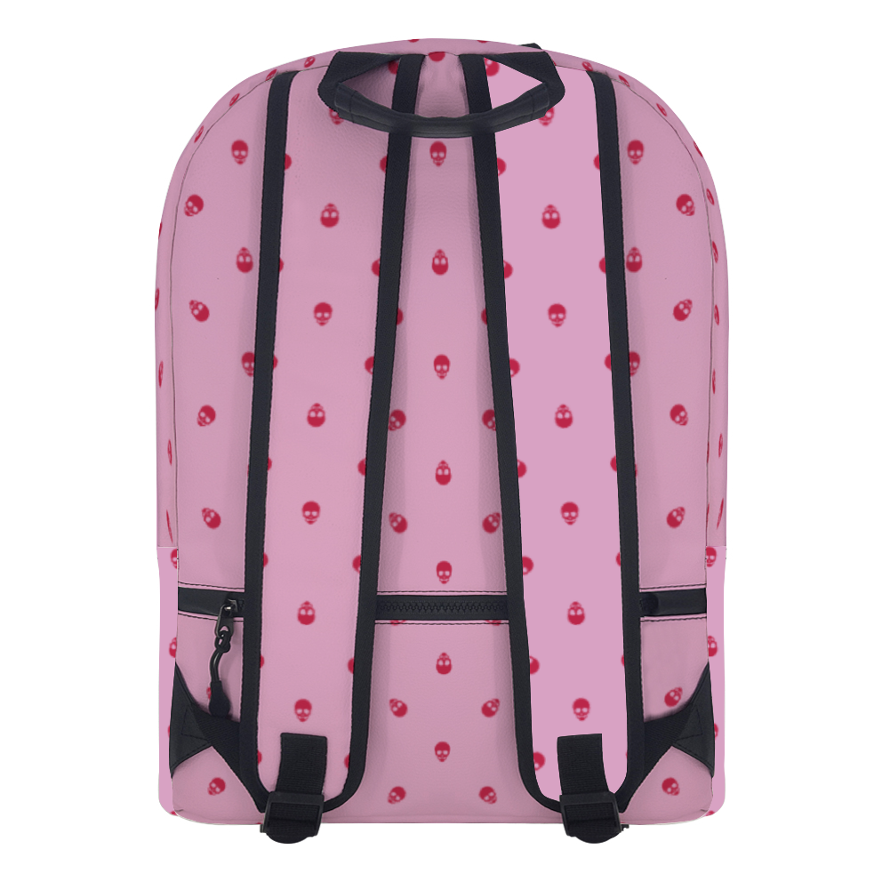 Backpack in Fondant Pink with Viva Magenta Skull Pattern