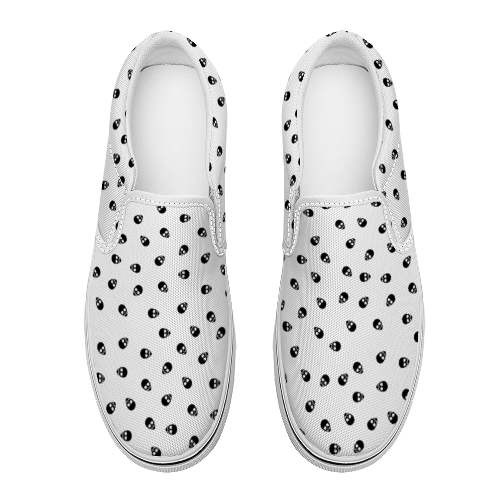 Skulls Slip-On Canvas Sneakers