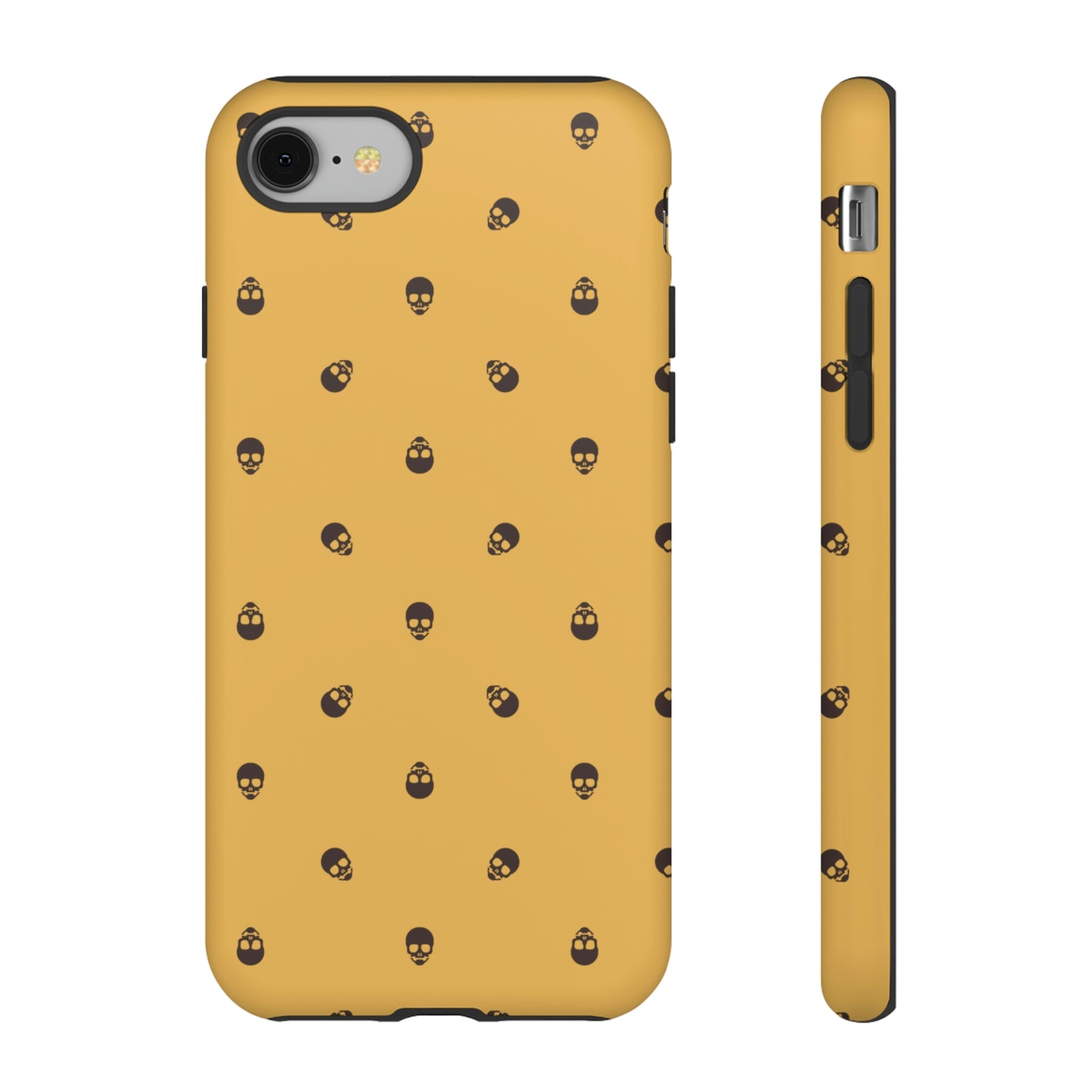 Tough Cases for Iphone, Samsung, Pixel - Dark Oak Skulls Pattern on Honeycomb