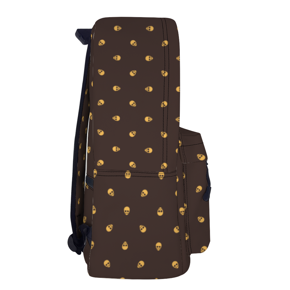 Backpack in Dark Oak with Honeycomb Skull Pattern