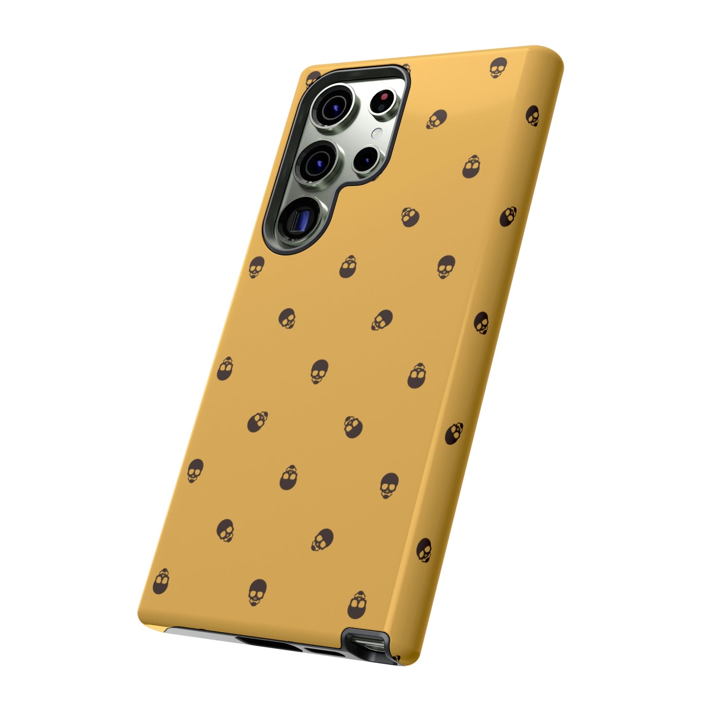 Tough Cases for Iphone, Samsung, Pixel - Dark Oak Skulls Pattern on Honeycomb