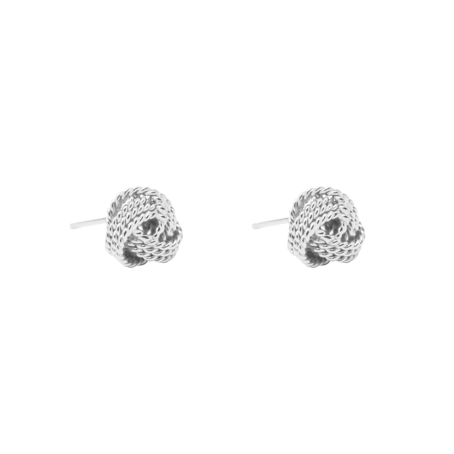 Classic 925 Silver Rope Knot Earrings