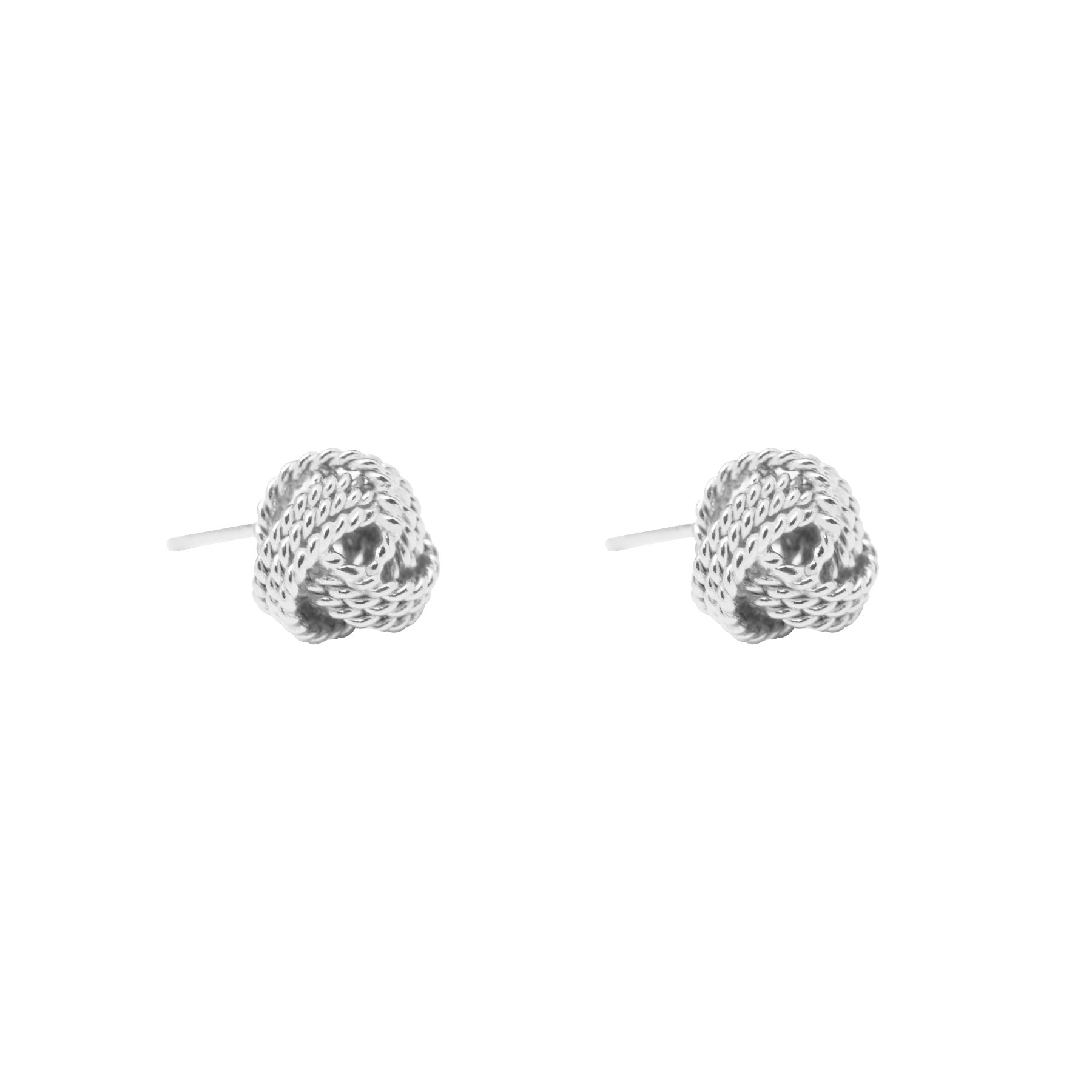 Classic 925 Silver Rope Knot Earrings